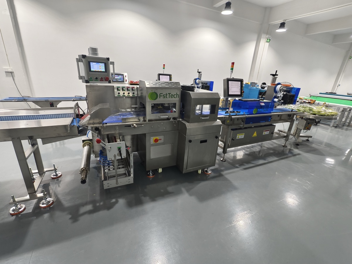 Chili flow-pack packing machine on the packing line