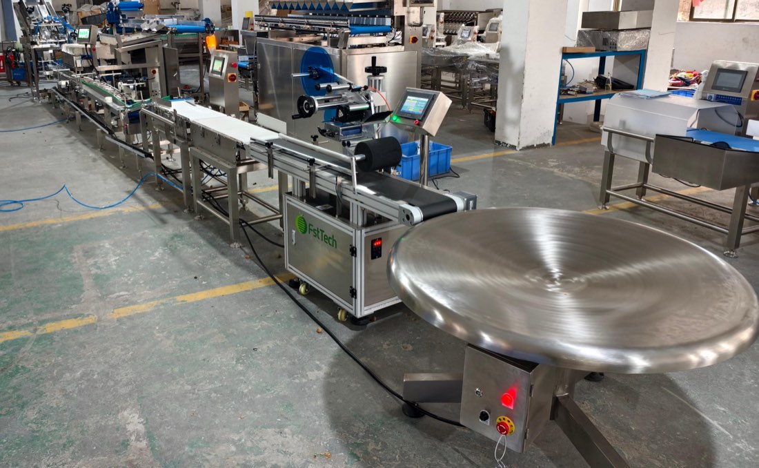 Lychee punnet packing line installed in an Australian orchard packhouse