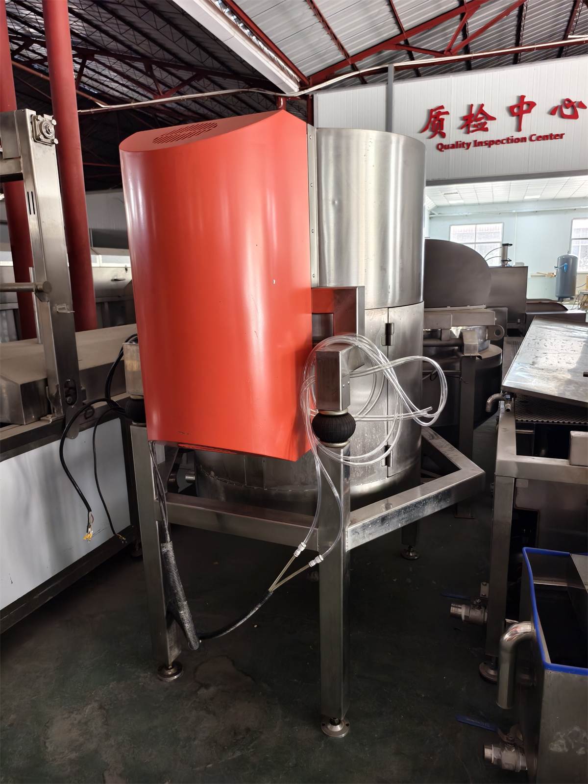 Green bean dewatering and air drying stage