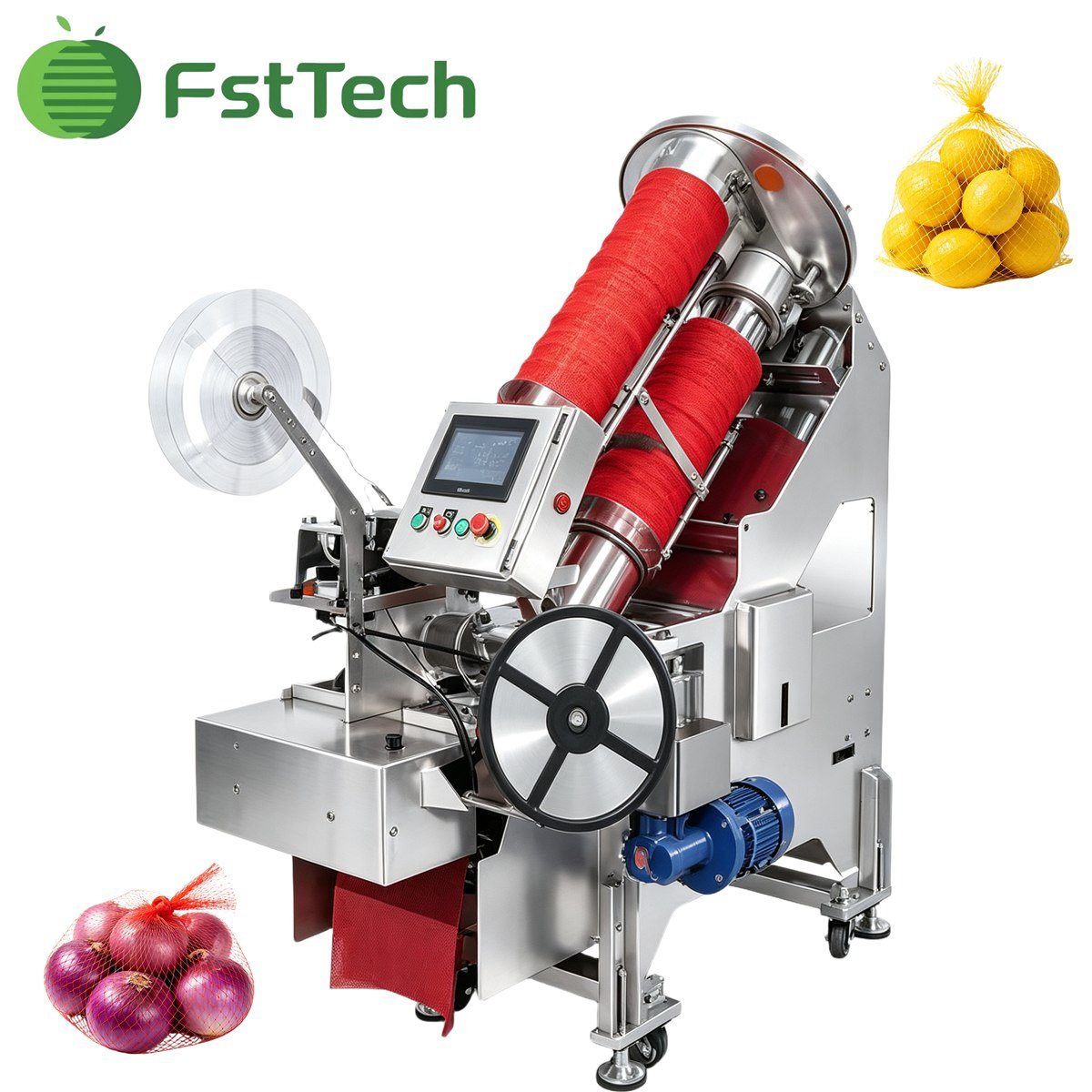 Mesh bag clipping machine