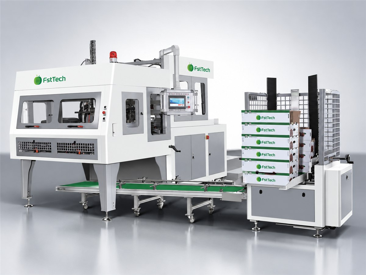 Open-top produce box forming machine