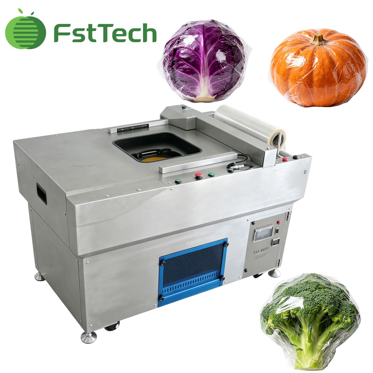 Spherical vegetable wrapping machine