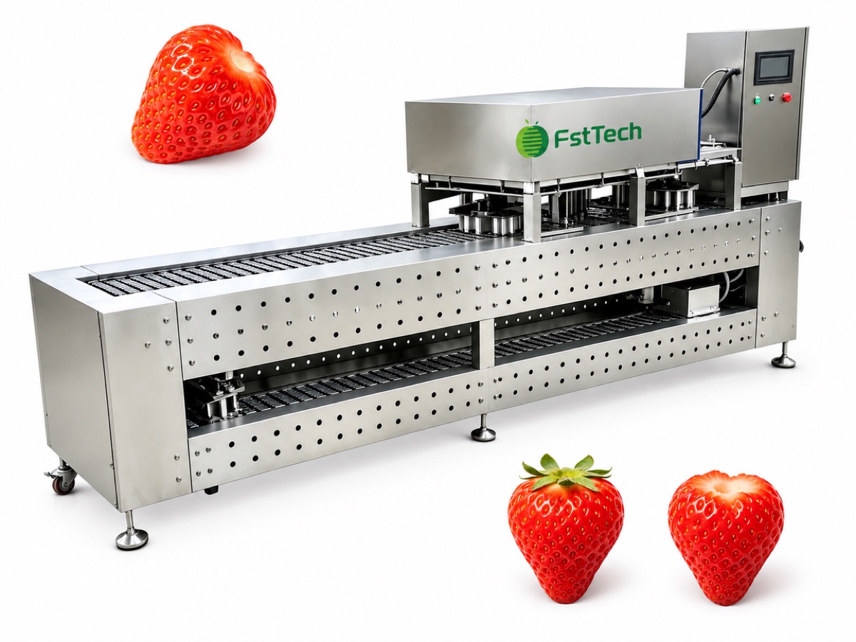 Platform strawberry destemming machine FSTP400 / FSTP600